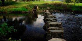 cremation ashes on a river