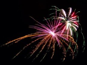 PHOTO: The first display of a new Firework Memorial program, a partnership with AM Pyrotechnics in which fireworks are manufactured with cremated remains.